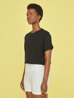 Courtney Crop Tee - Black - Image 6
