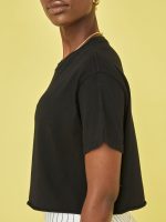 Courtney Crop Tee - Black - Image 8