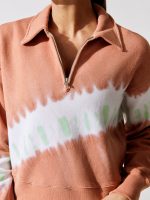 70s Half Zip Pullover - Clay Diagonal Dye - Image 3