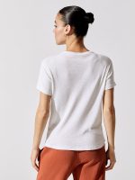 60s Short Sleeve Henley - Vintage White - Image 3