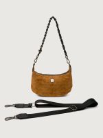Mini Moon - Golden Suede/ Gunmetal Hardware/Black/Black Web - Image 6