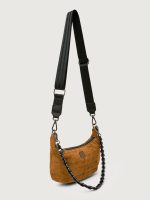 Mini Moon - Golden Suede/ Gunmetal Hardware/Black/Black Web - Image 2