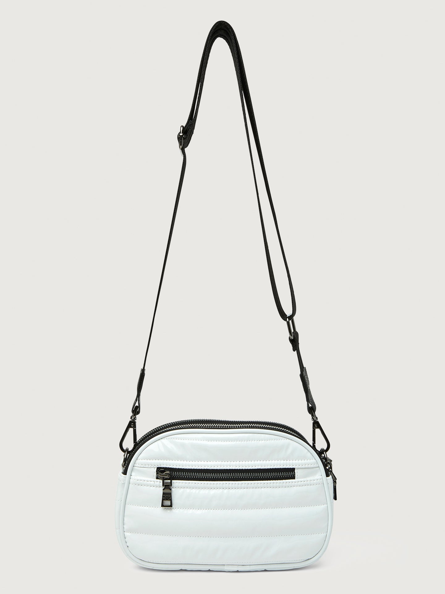 ROYL-9776WP-WHTWHI-Stargazer-color-White-Patent-Black-Black-Web-Gunmental-Hardware1 Stargazer - White Patent/ Black/ Black Web/ Gunmental Hardware - Image 1