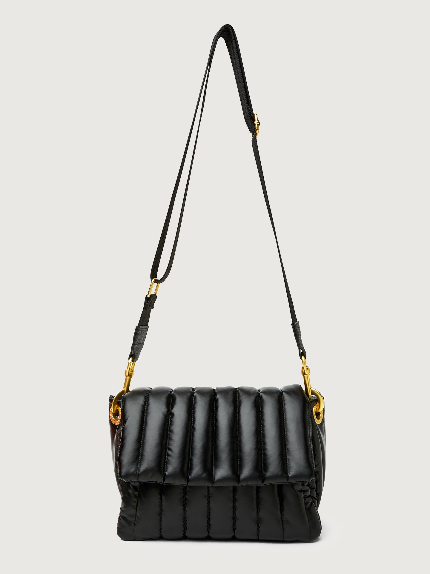 ROYL-F20322-BLKBLK-Bar-Bag-color-Pearl-Black-W-Gold-BLack-Black-Web-Brushed-Gold-Hardware4-Edit Bar Bag - Pearl Black / Gold - Image 1