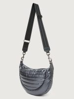 Elton Hobo Crossbody - Pearl Grey/ Black/ Black Web Gunmetal Hardware - Image 4
