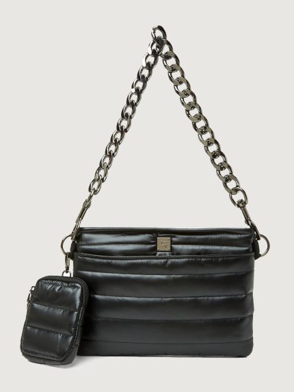 Pearl black crossbody bag.