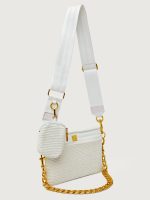 Downtown Crossbody - White Raffia - Image 3