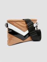 Vonn Chevron Crossbody - Nude Patent w/ Black and White - Image 3