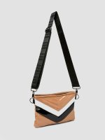 Vonn Chevron Crossbody - Nude Patent w/ Black and White - Image 6
