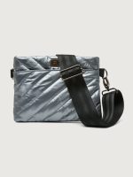 Diagonal Bum Bag - Pearl Grey/ Black/Black Web - Image 4
