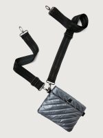 Diagonal Bum Bag - Pearl Grey/ Black/Black Web - Image 3