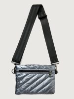 Diagonal Bum Bag - Pearl Grey/ Black/Black Web - Image 2