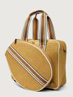 You Are The Champion Tennis Bag - Dune Rafia/ White/ Dark Neutral Dune - Image 6