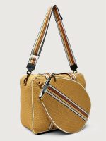 You Are The Champion Tennis Bag - Dune Rafia/ White/ Dark Neutral Dune - Image 2
