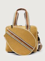 You Are The Champion Tennis Bag - Dune Rafia/ White/ Dark Neutral Dune - Image 7