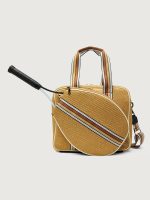 You Are The Champion Tennis Bag - Dune Rafia/ White/ Dark Neutral Dune - Image 3