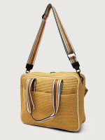 You Are The Champion Tennis Bag - Dune Rafia/ White/ Dark Neutral Dune - Image 5