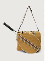 You Are The Champion Tennis Bag - Dune Rafia/ White/ Dark Neutral Dune - Image 14