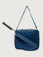 You are the Champion Tennis Bag - Glossy Navy Patent/ Navy/ Pewter/ Black Web - Image 3