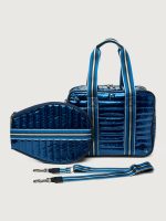 You are the Champion Tennis Bag - Glossy Navy Patent/ Navy/ Pewter/ Black Web - Image 16