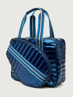 You are the Champion Tennis Bag - Glossy Navy Patent/ Navy/ Pewter/ Black Web - Image 5