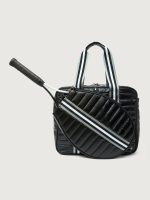 You are the Champion Tennis Bag - Pearl Black/ Pewter/ Black/ White Web - Image 12