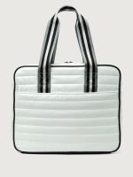 You are the Champion Tennis Bag - White Patent/ Black/ White Web - Image 7