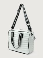 You are the Champion Tennis Bag - White Patent/ Black/ White Web - Image 6
