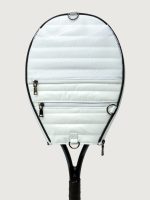 You are the Champion Tennis Bag - White Patent/ Black/ White Web - Image 9