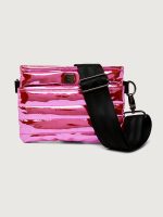 Bum Bag Crossbody - Hot Pink Mirror/ Black/ Black Web - Image 2