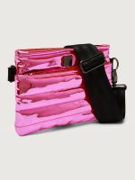 Bum Bag Crossbody - Hot Pink Mirror/ Black/ Black Web - Image 7