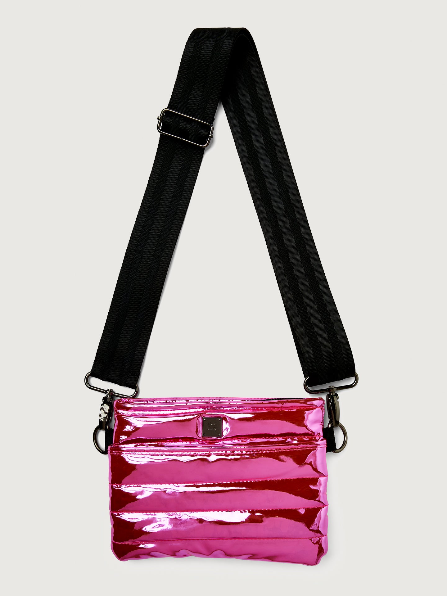 ROYL-TR233HPM-PNKPINNEO-Bum-Bag-Crossbody-color-Hot-Pink-Mirror-Black-Black-web_37723 Bum Bag Crossbody - Hot Pink Mirror/ Black/ Black Web - Image 1