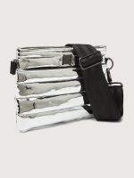 Bum Bag/ Crossbody "The Original" - Silver Mirror/ Black/ Black Web - Image 6