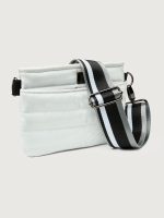 Bum Bag/ Crossbody "The Original" - White Patent/ Pewter/ Black/ White Web - Image 5