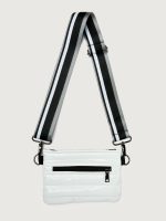 Bum Bag/ Crossbody "The Original" - White Patent/ Pewter/ Black/ White Web - Image 2