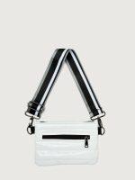 Bum Bag/ Crossbody "The Original" - White Patent/ Pewter/ Black/ White Web - Image 3