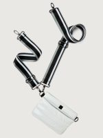 Bum Bag/ Crossbody "The Original" - White Patent/ Pewter/ Black/ White Web - Image 6