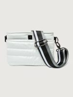 Bum Bag/ Crossbody "The Original" - White Patent/ Pewter/ Black/ White Web - Image 4