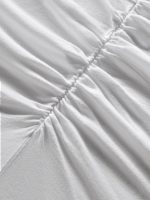 Short Sleeve Ruched Front Tee - White - Image 7