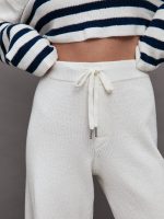 Poe Knit Pant - White / Navy Stripe - Image 3