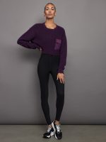 Cropped Devin Sweater - Eggplant - Image 5