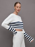Sharlie Sweater - White / Navy Stripe - Image 3