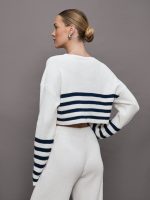 Sharlie Sweater - White / Navy Stripe - Image 6