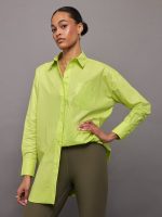 Addy Shirt Dress - LIME - Image 3