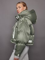 Willow Ama Short Puffer - Steel Green - Image 4