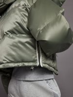 Willow Ama Short Puffer - Steel Green - Image 8