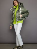 Willow Ama Short Puffer - Steel Green - Image 9