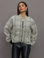 Skylar Faye Bomber - White / Black - Image 2