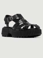 Ona Streetworks Fisherman Mid Sandal - Black/Sea Salt - Image 4