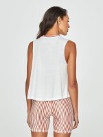Ciao Bella Crop Tank - Stone - Image 4
